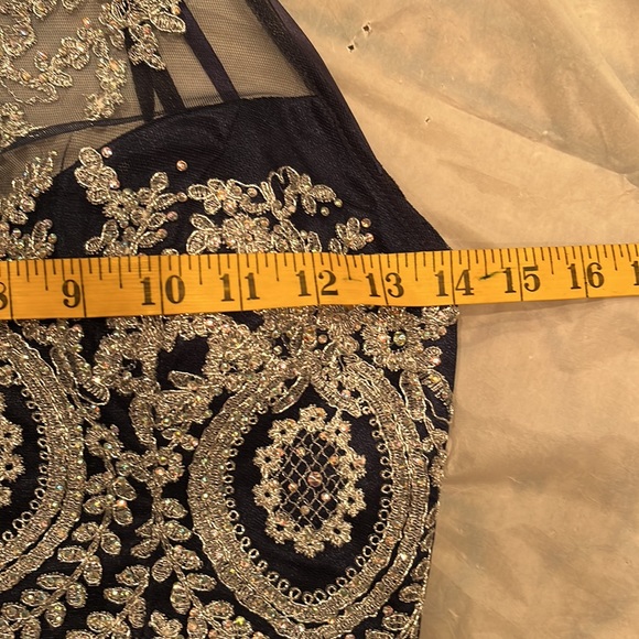 BEE Darlin Sweet Halter embellished Appliqué dress in Navy size 3/4. hom… - Picture 12 of 16